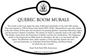 Quebec Room Murals Heritage Property Plaque, 2020.