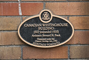 Canadian Westinghouse Building Heritage Property Plaque, 2020
