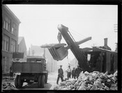 Steam shovel and truck, 1930. City of Toronto Archives.