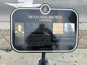 Benjamin Brown Commemorative Plaque, 2015. Reinstalled 2020.