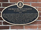George Brown College Heritage Property Plaque, 2019.