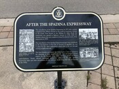 "After the Spadina Expressway" plaque part of the Spadina Expressway Commemorative Plaque series, 2010.