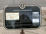Spadina Expressway Commemorative Plaque "Spadina Expressway", 2010.