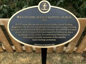 Willoughby Avenue Baptist Church Commemorative Plaque, 2007.