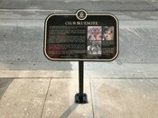 Club Bluenote historical plaque, 372 Yonge Street, 2018.