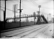 Wallace Avenue - Dundas Street West Footbridge, built 1907, Wallace Avenue and Sousa Mendes Street, Toronto, April 22, 1915. Image: City of Toronto Archives