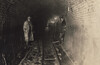 Workers inside a waterworks tunnel, Toronto, circa 1890.