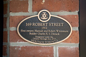169 Robert Street, 1902, Heritage Property plaque, 2020.