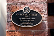 170 Robert Street, 1886, Heritage Property plaque, 2021.