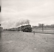Eglinton Avenue W., looking south at the railway crossing between Photography Drive & Brownville Avenue, Toronto, Ontario, c. 1955. Image: Toronto Public Library