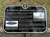 Withrow Archaeological Site Commemorative plaque, 2021.