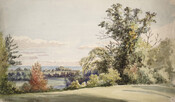 Watercolour view from Castle Frank across the Don Valley, Walter McKenzie, 1870.