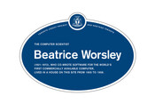 Beatrice Worsley Legacy plaque, 2018.