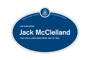 Jack McClelland Legacy plaque, 2017.