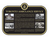 Toronto Ambulance Service Commemorative plaque, 2021.