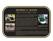 Jeffrey E. Mann plaque, 2021