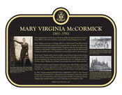 Mary Virginia McCormick (1861-1941) Commemorative plaque, 2022.