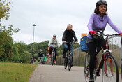 Cyclists on the Don Valley tour, June 20, 2015. 