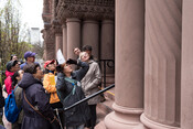Tour participants, Toronto's First Chinatown, Queen's Park, May 14, 2016. Image by Alex Willms.