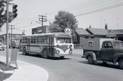 Hollinger Bus Line bus #84, Woodbine Avenue, June 9, 1954. Image by James V. Salmon. Courtesy of Toronto Public Library.
