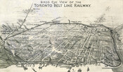Bird's Eye View of the Toronto Belt Line Railway, 1891. York University Libraries.