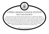 Upper Canada College Station, Belt Line Railway, Commemorative plaque, 2021.