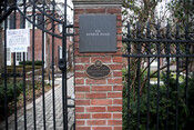 Gated entrance to G.H Ferguson House, 555 Avenue Road, December 30, 2021. Image by Herman Custodio.