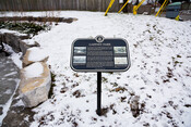 Gaffney Park plaque, 73 Terry Drive, December 28, 2021. Image by Herman Custodio.