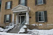 Entrance to Northfield House with plaque, 400 Jarvis Street, January 31, 2022. Image by Herman Custodio.